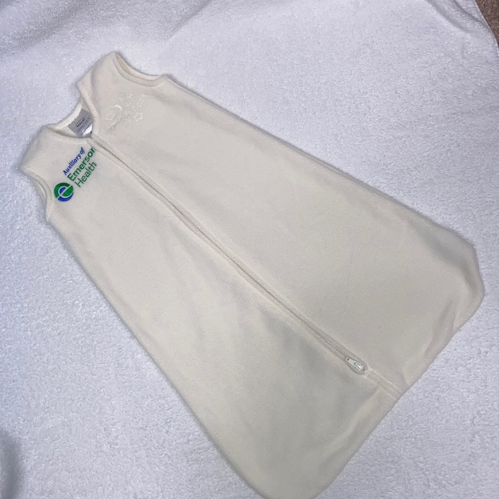 Halo sleepsack fleece cream unisex gender neutral small 0/6m
